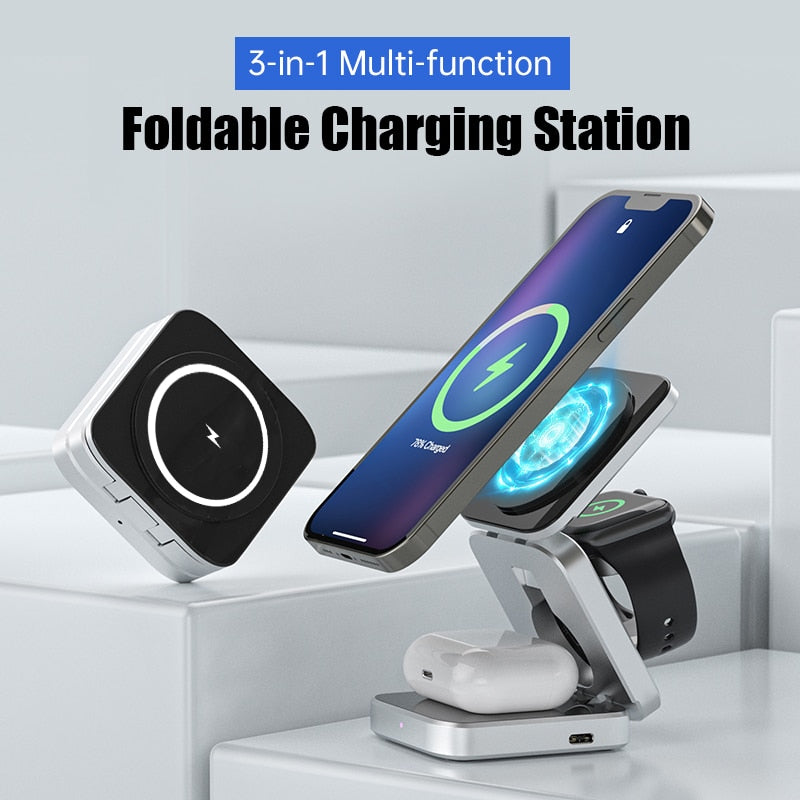 Portable 3 in 1 Foldable Wireless Charger 2.0